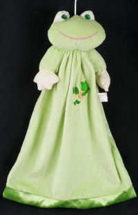 Dandee Frog Security Blanket Lovey Plush Stuffed Animal